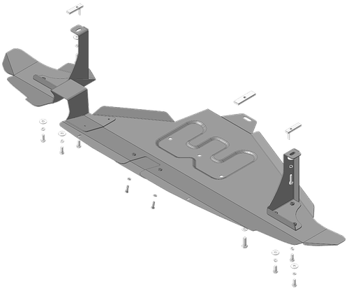 Защита заднего бампера (2 мм, сталь) для Renault Duster 2020-2022 Motodor.71703