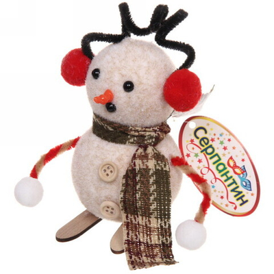 Снеговичок «В наушниках» 18*9*8 см