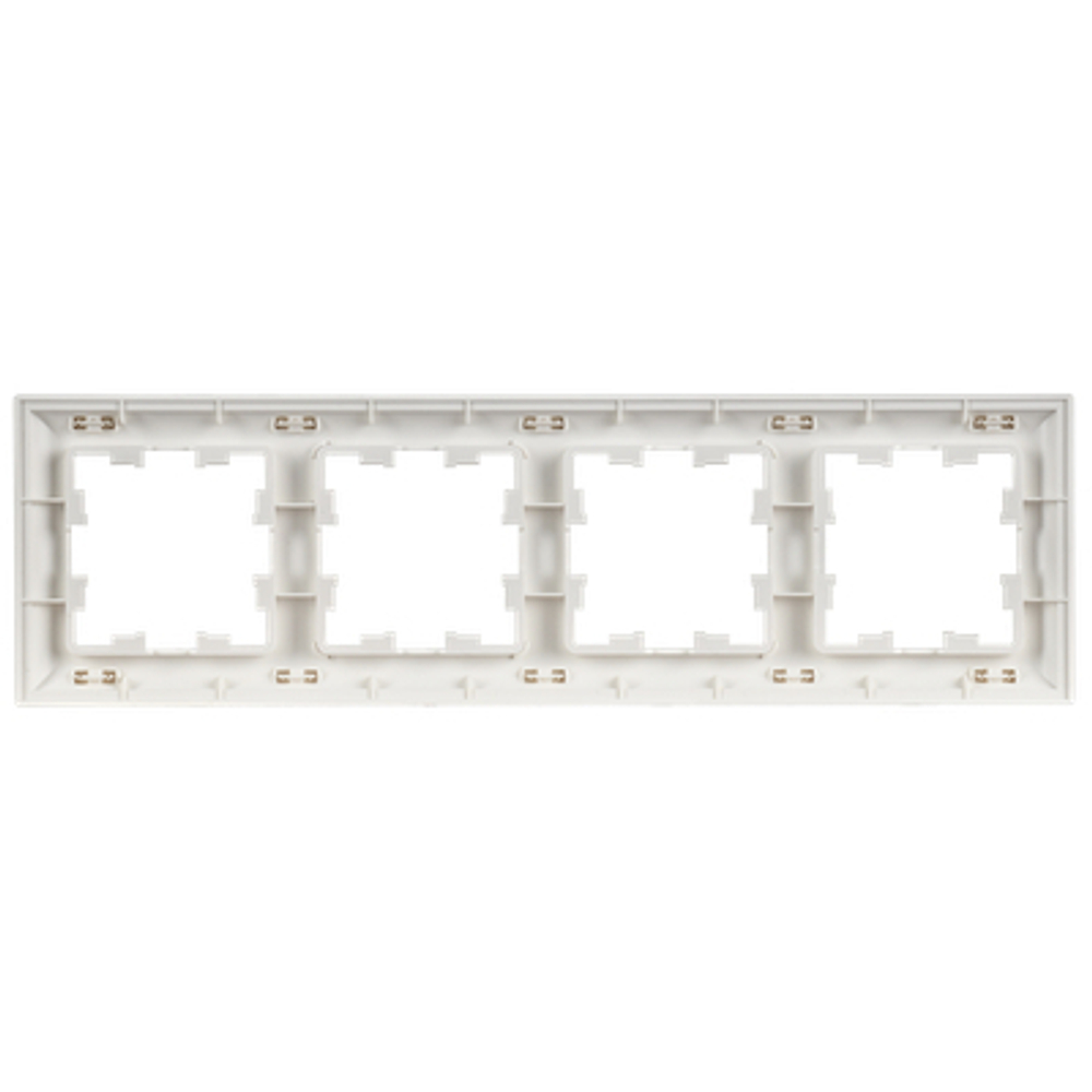 BRITE Рамка 4-местная РУ-4-БрАБ арктический белый/белый IEK