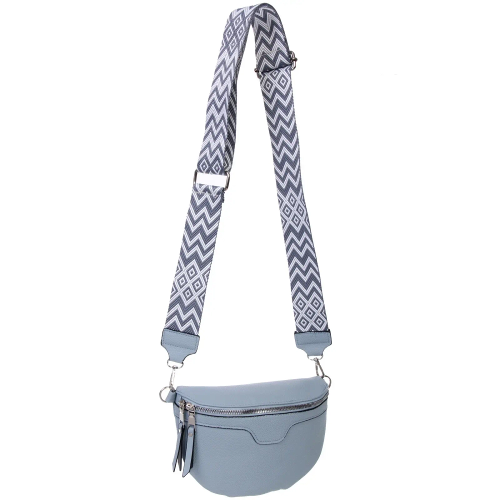 Сумка женская через плечо «ИМАНИ», цвет небесный, три кармана, 24*19*7*5см (лейбл Ultramarine)