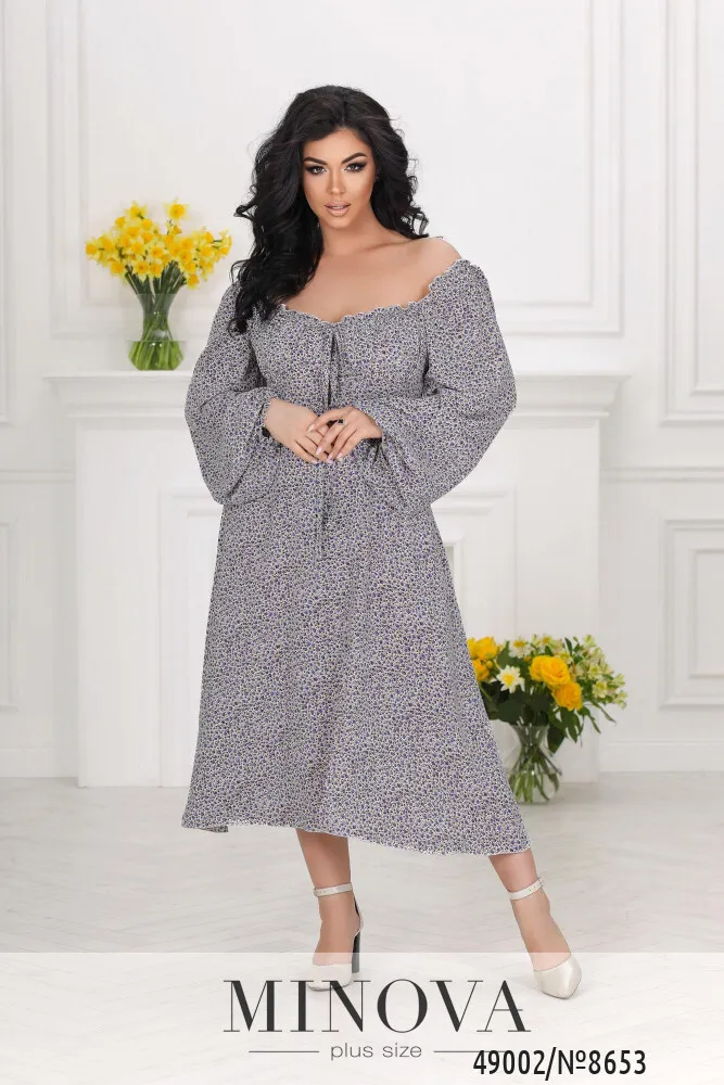 Платье 8653-голубой Minova
