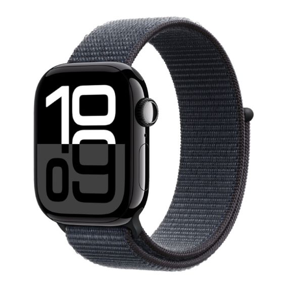 Часы Apple Watch Series 10 42mm Jet Black Aluminium Case, Sport Loop (Ink)