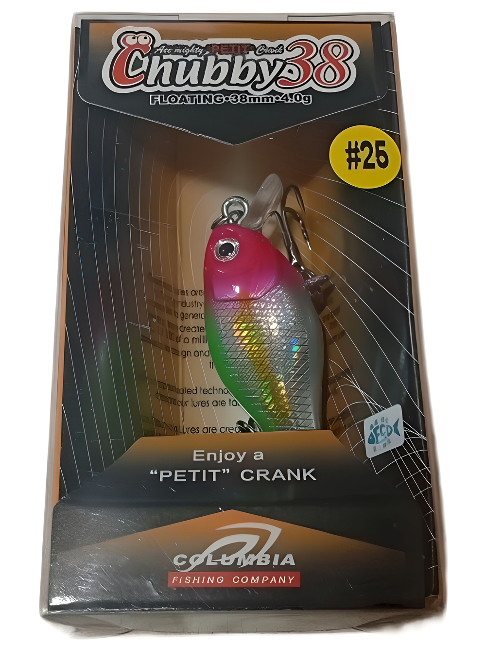 Воблер Columbia Chubby 38F для ловли жереха, голавля, форели и язя