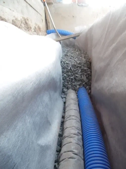 Труба дренажная 110 мм в фильтре геотекстиль (50 метров) с перфорацией