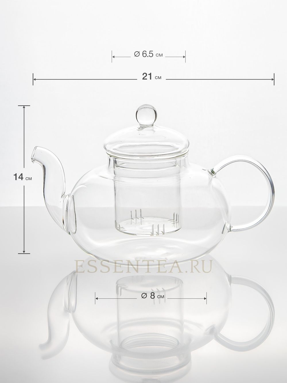 стеклянный чайник размеры