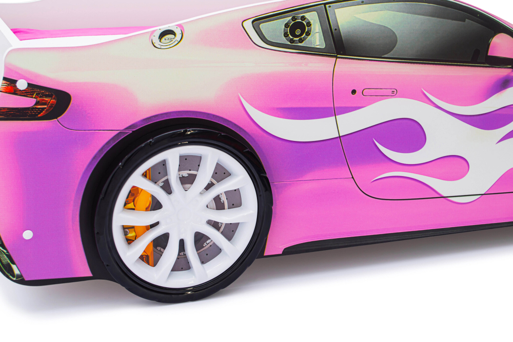 Кровать с матрасом Бельмарко Бондмобиль розовый