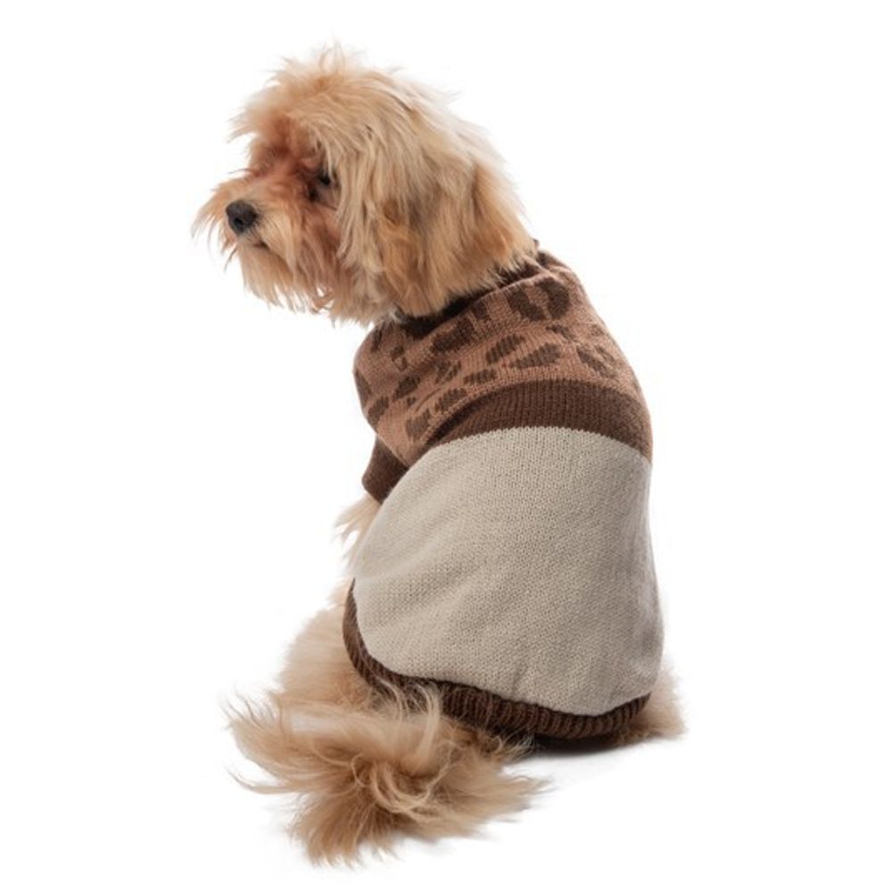 Gamma Свитер для животных "Сахара" XL, бежево-коричневый, дл.изделия по спине 40м
