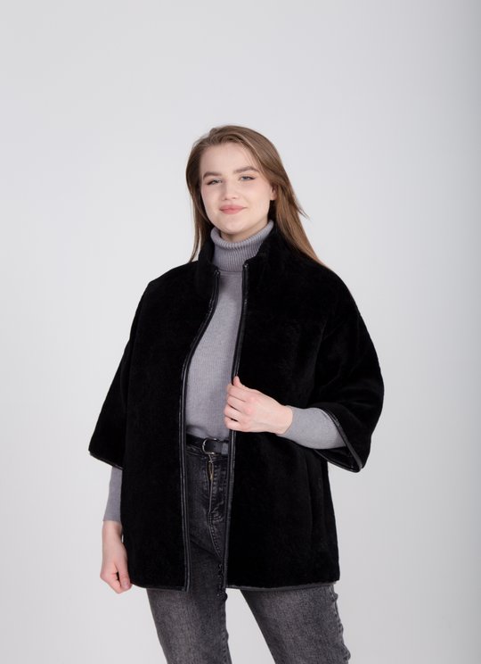 Удлиненный женский жилет «Style» из натуральной овчины