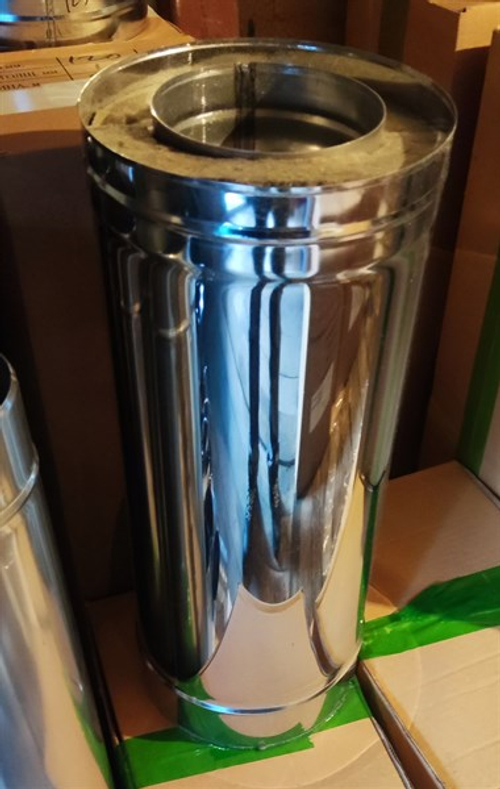 Труба-сэндвич 115/200 мм нерж. (AISI 409-1 мм./430-0,5 мм.), L-0,5 м ECOFLUE