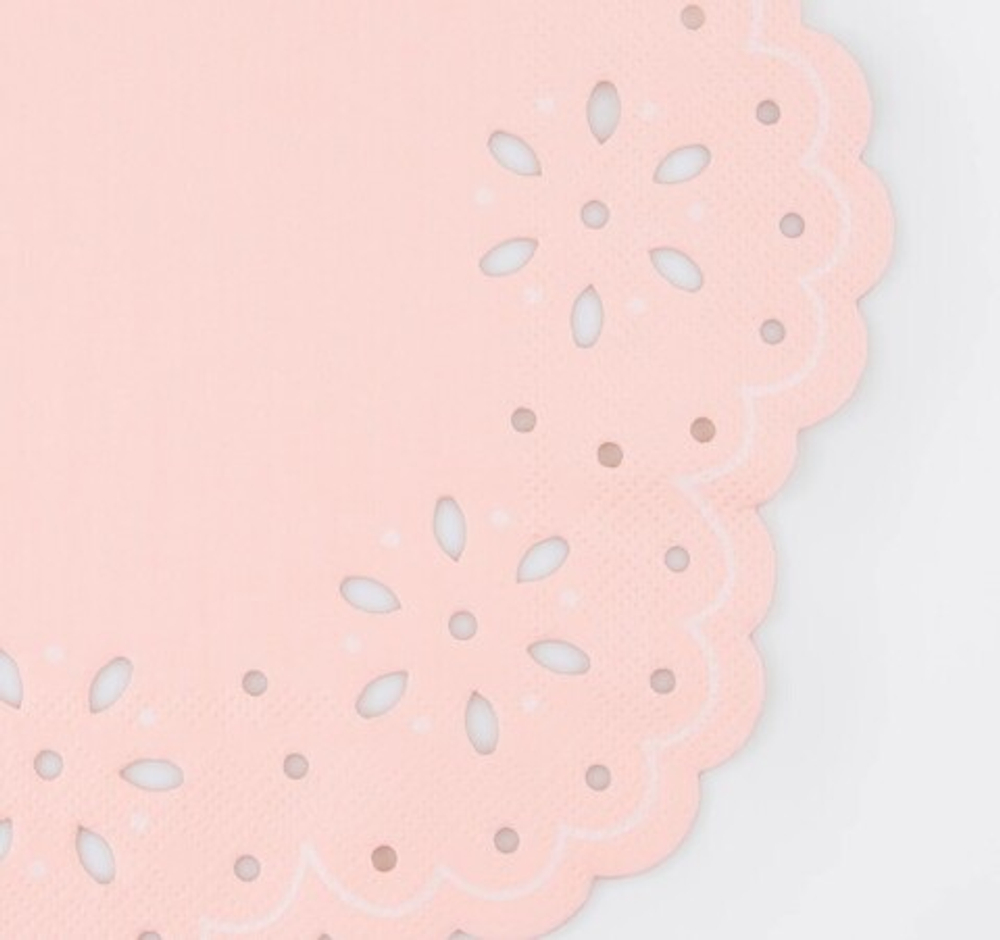 Салфетки большие "Английское кружево" 16 шт. (16,5 х 16,5см)