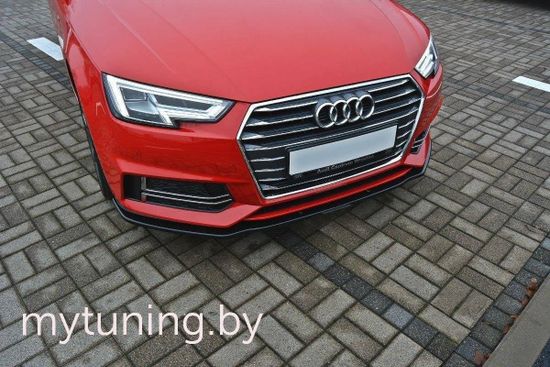 Сплиттер бампера переднего V.3 для AUDI S4 / A4 B9 S-Line (15-...)