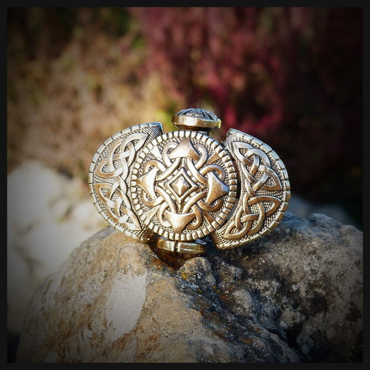 Замок для браслета из паракорда или кожи "Норд" латунь