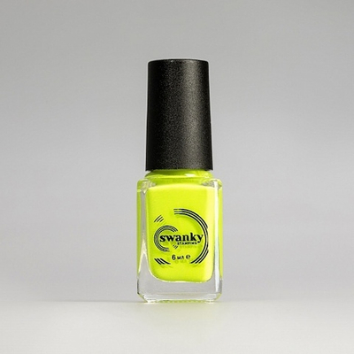 Swanky Stamping, Лак для стемпинга S18 - Неоново-желтый