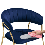 Стул на металлокаркасе Woodville Kamelia 1 dark blue, gold