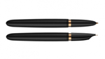 Перьевая ручка и чехол из кожи Parker 51 DELUXE BLACK GT, перо: F, цвет чернил: black, в подарочной упаковке.