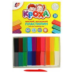 Plastilin \ Пластилин мягкий Кроха, 20 цветов