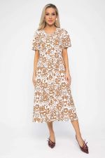 Платье Иоланда (бело-коричневое) П13678-5М LT Collection