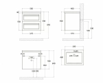 Тумба с раковиной Art&Max AM_Platino_580_2C_SO_CM капучино матовый