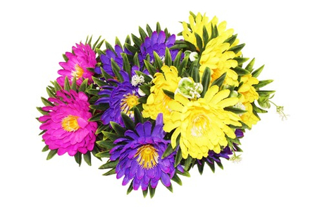 Букет герберы на листе