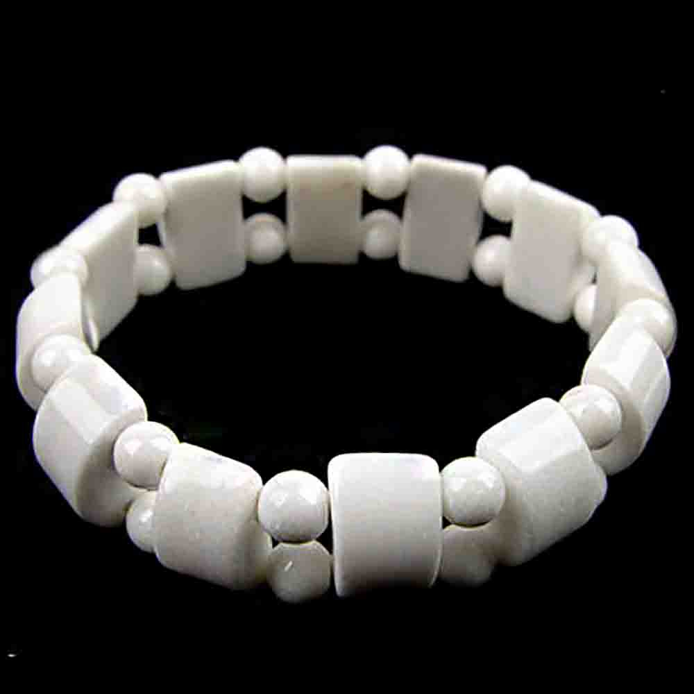 Браслет "Наст" кварцит белый