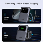 Мобильный аккумулятор Power Bank Mag-Safe, 5000mAh, Robot, 20W, серый, UGREEN 35605B