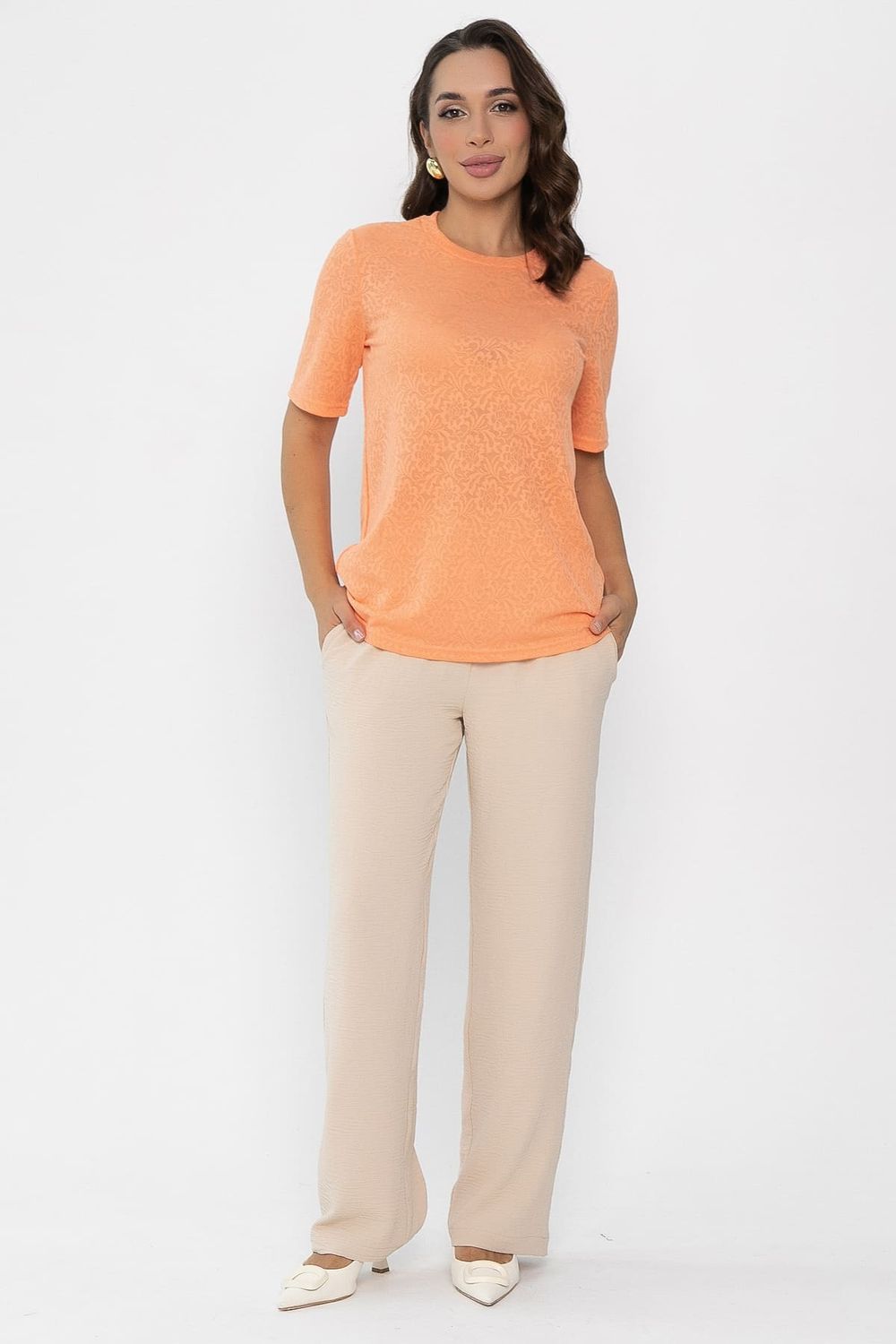 Футболка Нэсти (оранжевая) Б14077-10М LT Collection