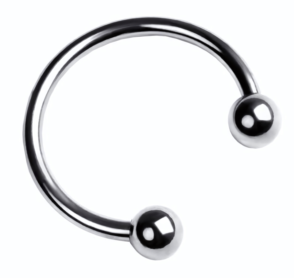 Серебристая подкова на головку пениса (Цвет: серебристый)