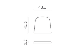 Стул-кресло Net, тортора, с серой подушкой