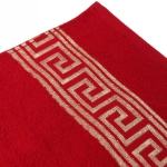 Полотенце махровое 70*130см «Greece» цвет красный 02040 плотность 450гр/м2