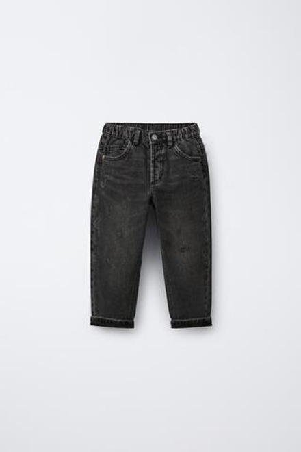 ZARA ДЖИНСЫ BAGGY, СЕРЫЙ
