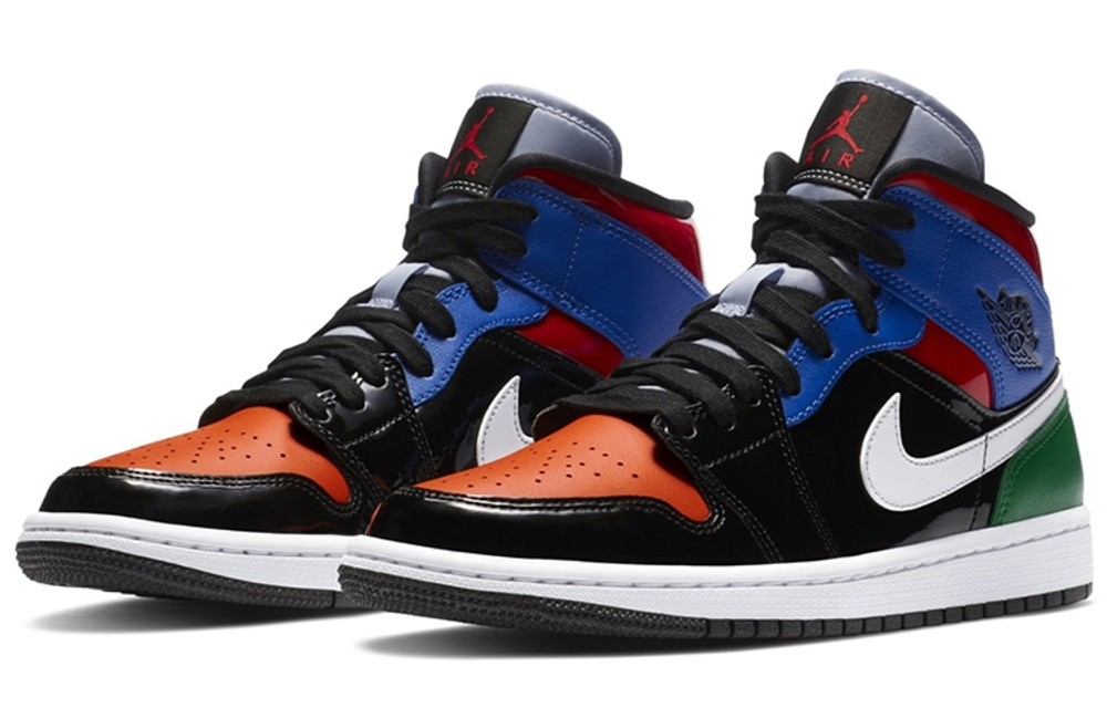 Кроссовки Jordan Air Jordan 1 Mid Se Patent Blend (Женская размерная сетка)
