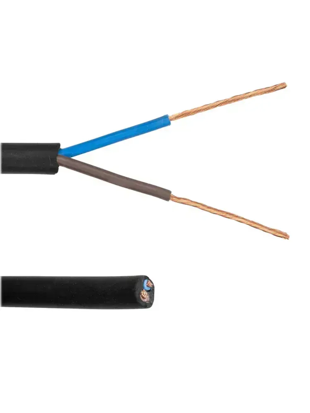 Кабель гибкий силовой КГтп-ХЛ 2х1.5 мм2 - 5 метров. Морозостойкий.