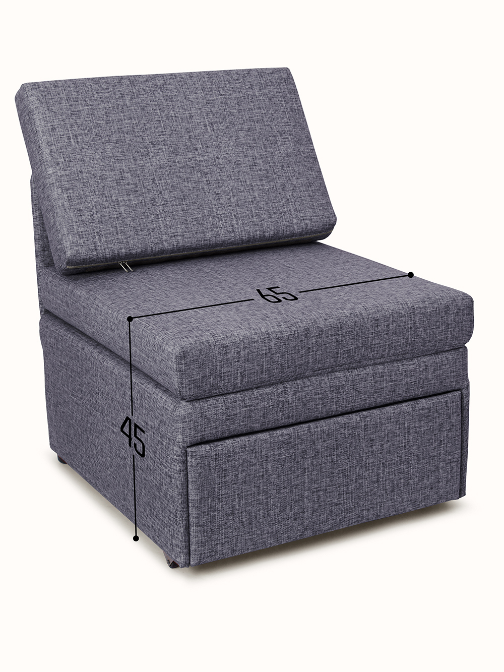 Кресло-кровать "Миник" Rich Grey (серо-синий)