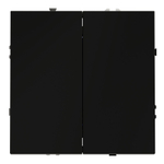 Перекрестный переключатель встраиваемый VOLTUM S70 двухклавишный 10А, (черный матовый)