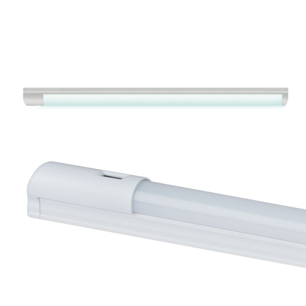 ULI-L24-8W-4200K SENSOR IP20 WHITE Светильник линейный светодиодный аналог Т8. с бесконтактным выключателем. 560х28х42мм. Белый свет. 600Lm. Корпус белый. TM Uniel.
