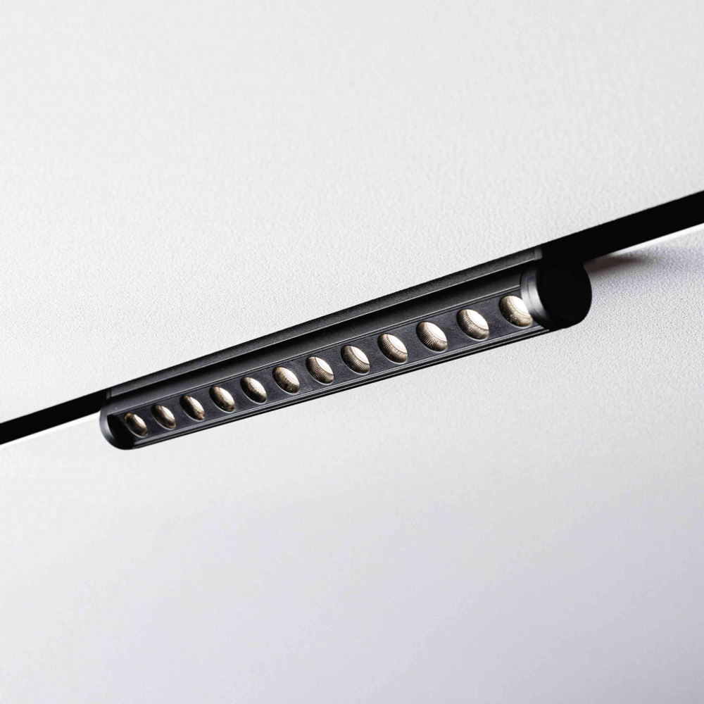 Магнитный трековый светильник MKL-104-12W4K-B Черный 243x22x67, 48V, 12W 960 lm 4000 К 36°, LED Osram, CRI>90