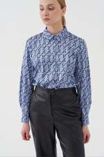 Блуза с геометрическим принтом Тамбовчанка