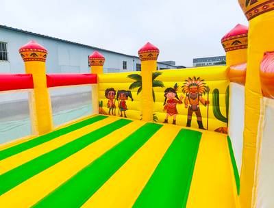 Надувной коммерческий батут "Индейцы", 6*5*2,5 м