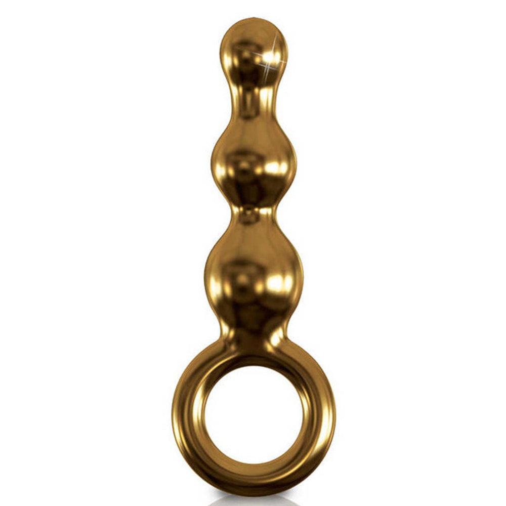 Анальный фаллоимитатор ICICLES Gold Edition G-Spot и P-Spot G10 золотой (Цвет: золотой)