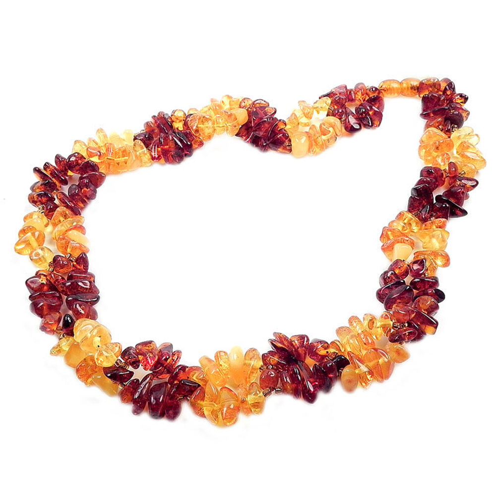 Бусы "Ягодка" янтарь микс