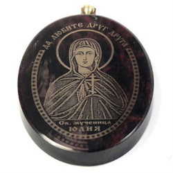 Кулон-оберег "Св. Юлия" обсидиан