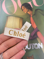 Бирка Клоэ (Хло) бежевая маленькая 59х17 мм