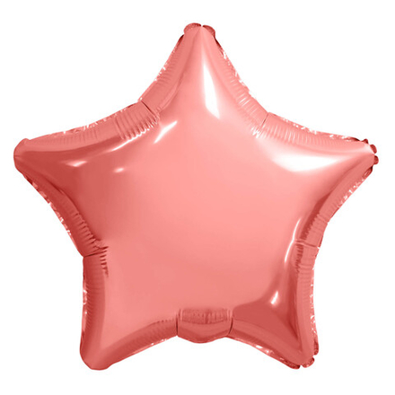Шар (19""/48 см) Звезда, Коралловый, 1 шт. Ж53