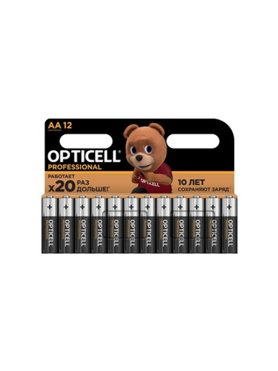 Элемент питания алкалиновый AA/LR6 (блист. 12шт) Professional Opticell 5052005/6052005