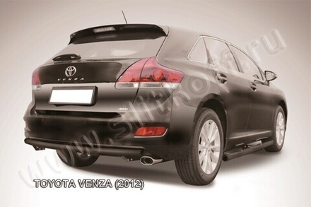 Защита заднего бампера Toyota Venza (2012-2017) d57 радиусная черная