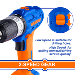 Шуруповерт аккумуляторный ударный WADFOW WCDP521 20 В 35 Нм