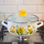 Набор кастрюль "Мимоза-1-Экстра" белый