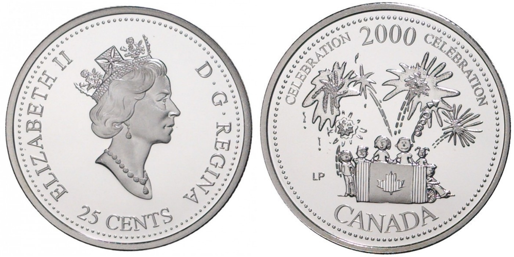 Канада 25 центов, 2000 Торжества