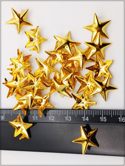 Клепки "Звёзды" золотистые с цапами для декора.