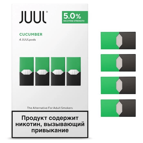 Купить Картридж Juul Labs x4 JUUL 59 мг, 0,7 мл - Cucumber